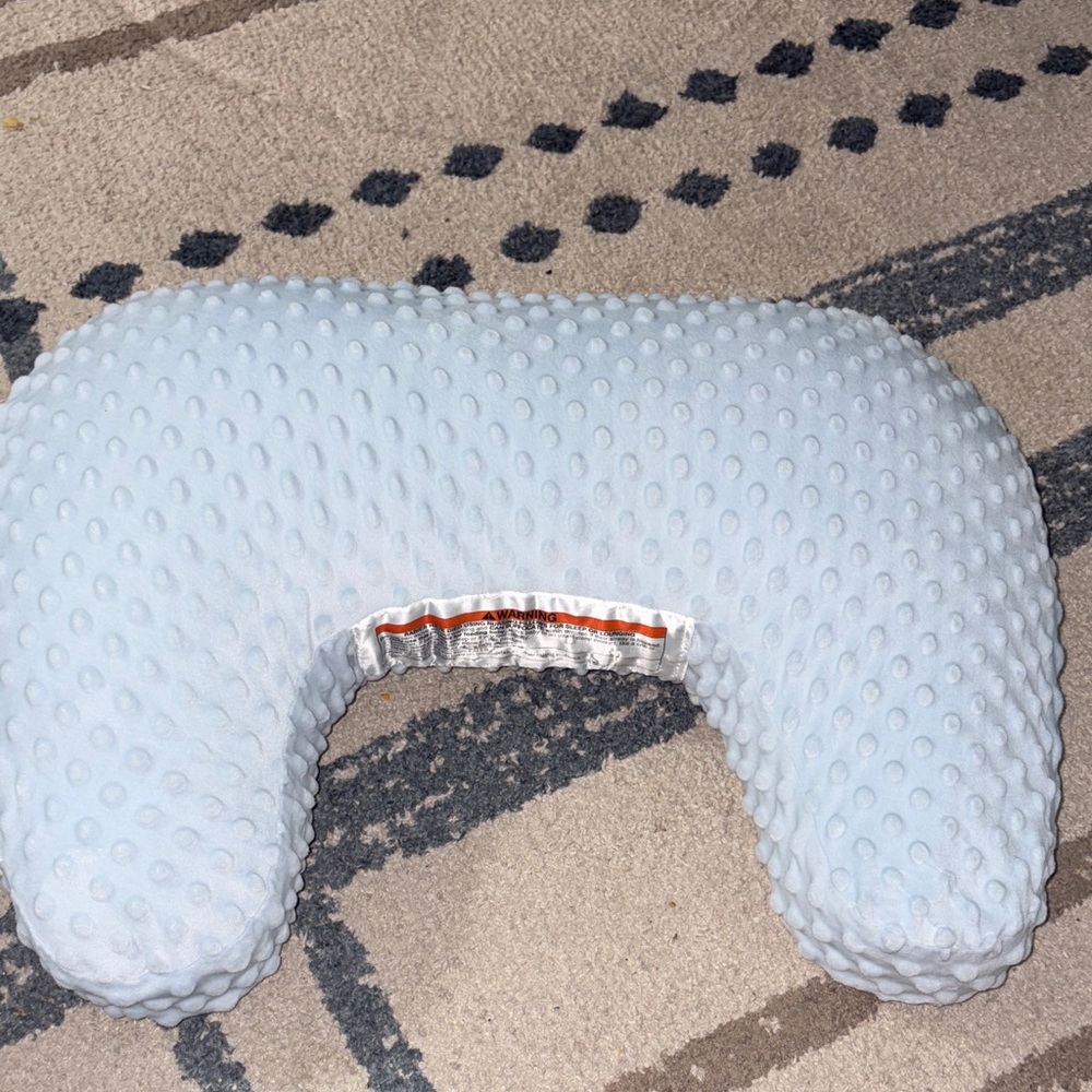 Light Blue Minky Textured Nursing Pillow Cover